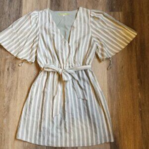 GIANNI BINI STRIPED MINI DRESS